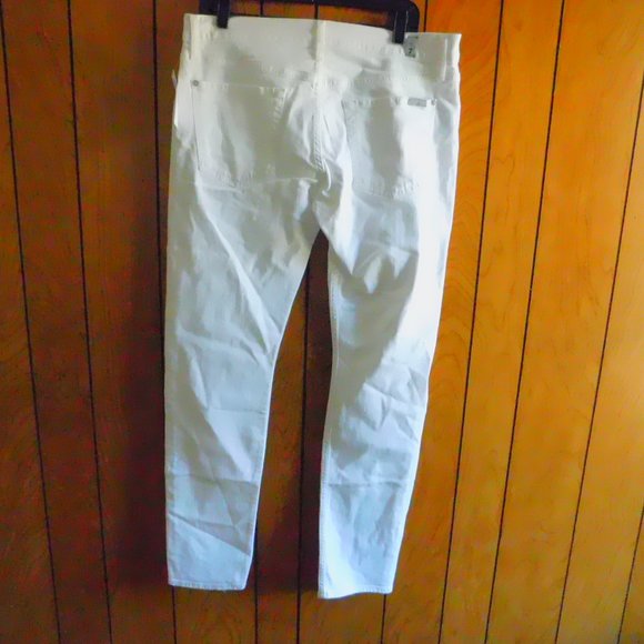 7 For All Man Kind. Cut Knee Paxtyn Men's jeans. NWT. All White. Slim fit - Picture 4 of 8